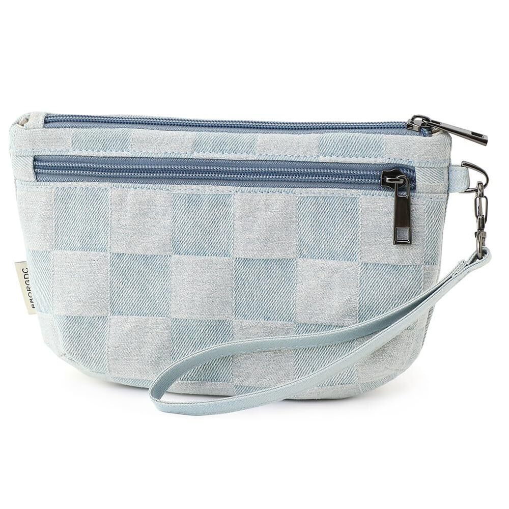 1869 Stylish Denim Wristlet Clutch Purse with Cell Phone Pocket - Elegant